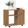 vidaXL Príručný stolík dub artisan 70x35x55 cm spracované drevo - Hnedá - 230754-236818