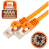 SFTP Patch Kábel Neku 2x RJ45 CAT7 PiMF, PE, PoE, 15m, oranžový