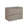 Elvisia Skrinka pod umývadlo s doskou SIMPLE Dark oak D80/1 | 80 cm