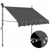 Dekorhome ručne zaťahovacia markíza s LED svetlom 150 x 120 cm krémová