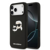 Karl Lagerfeld Liquid Silicone Double Heads MagSafe zadný kryt pre iPhone 17 Pro Max Black