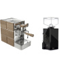 Stone Espresso Mine Premium Wood + Eureka Mignon Silenzio, BL black