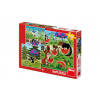 Puzzle Krtko a paraplíčko 18x18cm 3x55 dielikov v krabici 27x19x3, 5cm