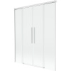 Mexen Rox, 2-krídlová posuvná vaňová zástena 140 x 150 cm, 8mm číre sklo, biely profil, 8C9-140-002-20-00