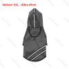 Reflexný pršiplášť pre psa Nobleza XXL 45cm Farba: Čierna