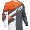 Mikina cross tričko THOR SECTOR CHECKER orange