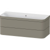 DURAVIT Happy D.2 Plus c-bonded závesná skrinka s nábytkovým umývadlom bez otvoru, 2 zásuvky, 1175 x 490 x 480 mm, kameňovo šedá matná lakovaná, HP4639N92920000
