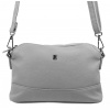 Svetlo sivá crossbody dámska kabelka s tromi oddielmi 5414-BB