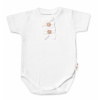 Baby Nellys Dojčenské rebrované body s gombíkmi kr. rukáv Girl biele