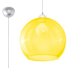Sollux Lighting Závesné svietidlo Ball, 1x žlté sklenené tienidlo