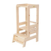 Učiaca veža z borovicového dreva v prírodnej farbe Montessori - Meowbaby