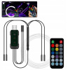 LED pásik SVETLO DO AUTA Osvetlenie Sada RGB Bluetooth 8 m