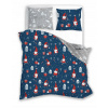 Posteľná Bielizeň 140x200 Vianočná Svätý Mikuláš Hviezdičky Darček Zima Bavlnená