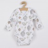 Dojčenské bavlnené body s bočným zapínaním dlhý rukáv Nicol Miki