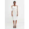 MM6 Maison Margiela letné šaty s viskózou S52DD0082.M35737.003J biela M