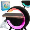 RGB lampa s indukčnou nabíjačkou (Qi) – Bluetooth reproduktor, FM rádio, čierna