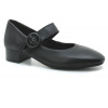 RIEKER 43455-00 black, dámské lodičky vel.41 (Dámské kožené lodičky Rieker 43455-00 s nártním páskem v černé barvě)