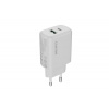 Canyon OnCharge 200, univerzálna nabíjačka do steny, 1x USB-C + 1x USB-A, PD 20W, biela CNE-CHA200-21
