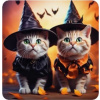 Norimpex diamantové malování Kočičí Halloween 30 x 40cm