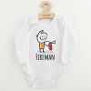 Detské body s potlačou New Baby FIREMAN