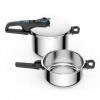 Tlakový hrniec Tefal Secure Trendy P2584301, 4 l + 6 l nerez