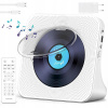 Prenosný cd prehrávač s AUX USB batériou FM biela