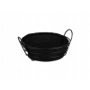 KOVOVÝ KOŠÍK NA PEČIVO Ø 24 CM ČIERNY S PRATEĽNOU VLOŽKOU