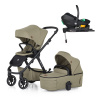 PETITE&MARS Kočík kombinovaný ICON 2v1 Mossy Green LITE RWS + Core Pro i-Size Black Grey + Báza VP-F191922