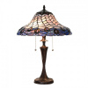 Clayre & Eef Modrá stolná lampa Tiffany Bleu Gérald - Ø 40*60 cm E27/max 2x60W - Clayre & Eef