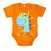 Baby Nellys Bavlnené dojčenské body, kr. rukáv, Drak Eda - tehlová, veľ. 62 Baby Nellys 8596309300474