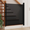 vidaXL Výsuvná bránka pre domáce zvieratá čierna 82,5x125 cm