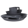 Kempingový riad Lifeventure Ellipse 4-Piece Set - KFS / Bowl / Plate / Mug, Graphite