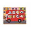 Bigjigs Toys Vkladacie puzzle autobus so zvieratkami