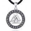 For Silver Vikingský náhrdelník Trinity s runami - Striebro 925