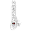 EMOS SK s.r.o. Predlžovací kábel 2 m / 6 zásuviek / s vypínačom / biely / PVC / 1 mm2 - P1612