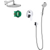 HANSGROHE Crometta S sprchový systém pod omietku s pákovou batériou Focus, horná sprcha 1jet priemer 240 mm, ručná sprcha 2jet, chróm, 27958000