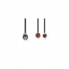 Nedis CAGB22250BK02 - Stereofonní Audio Kabel | 3,5mm Zástrčka - 2x RCA Zásuvka | 0,2 m | Černá barva (CAGB22250BK02)