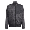 adidas Men's Terrex Trail Water-Resistant Wind Performance Running Jacket Charcoal/Black S