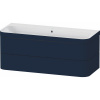 DURAVIT Happy D.2 Plus c-bonded závesná skrinka s nábytkovým umývadlom bez otvoru, 2 zásuvky, 1175 x 490 x 480 mm, nočná modrá matná lakovaná, HP4639N98980000