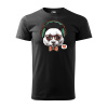 Sablio Tričko s potlačou Panda - černé 5XL