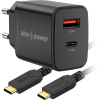 AlzaPower A101CA Fast Charge 20 W čierna + Core USB-C 2.0 60 W 1 m čierny APW-CCA101-CBTC1010B
