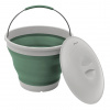 Skládací kbelík s víkem Outwell Collaps Bucket Round Shadow Green