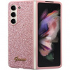 Púzdro Guess PC/TPU Glitter Flakes Metal Logo Samsung Galaxy Z Fold 5 ružové