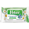 Sametový celulóza toaletní papír Velvet Rum aloe, zvlhčený, 42 listů, bílé