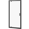 Otočné dvere sprchovej kabínky CERSANIT 90x190 Čierne, priehľadné sklo S913-012
