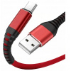 Kábel Nela-Styl USB - USB 3.1 typ C, 1 m, červený