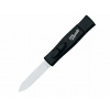 Vega FOX knives 256 vreckový automatický nôž 6 cm, čierna, hliník
