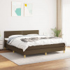 zahrada-XL Boxspring posteľ s matracom tmavohnedá 180x200 cm látka 3140556