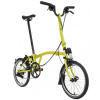 Skladací bicykel Brompton C Line Explore - Black Edition, H-TYP, Rebel Lime