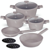 Berlingerhaus Sada nádobí s titanovým povrchem 10 ks Taupe Collection BH-8110